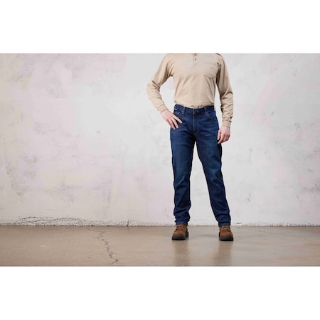 Carhartt Men's BD5172 FR M RF RlxdFit 5Pkt Tprd W38 L30 Denim Relaxed Midnight Indigo BD5172-FRM / 105172-MDOW38L30